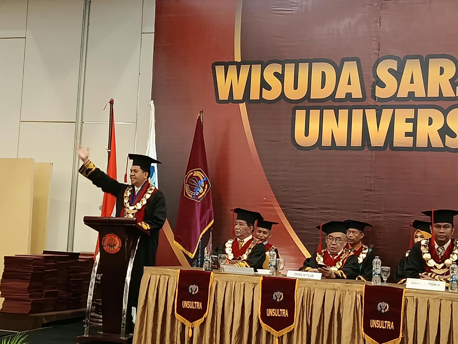 Wisuda Sarjana S1 dan S2 Unsultra 2026 di Kendari, Rabu (9/9/2026).
